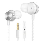 JIEX X300 3.5mm Wire-Control In-Ear Deep Bass Metal Earphone with Microphone