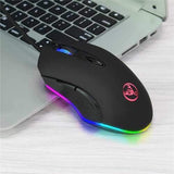 HXSJ S500 RGB Backlit Gaming Mouse 6 Buttons 4800DPI Optical USB Wired Mice Macros Define