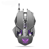 Zerodate X300GY Mechanical Macros Define Gaming Mouse 250-4000 DPI 7 Keys USB Wired Optical Mouse