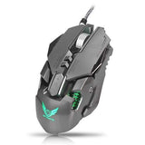 Zerodate X300GY Mechanical Macros Define Gaming Mouse 250-4000 DPI 7 Keys USB Wired Optical Mouse