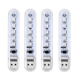 LUSTREON Mini USB 2W SMD5050 RGB 5 LED Camping Night Light for Power Bank Notebook Computer DC5V