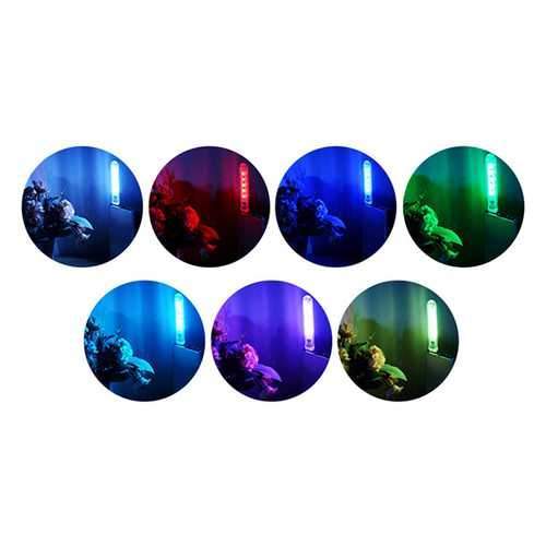 LUSTREON Mini USB 2W SMD5050 RGB 5 LED Camping Night Light for Power Bank Notebook Computer DC5V