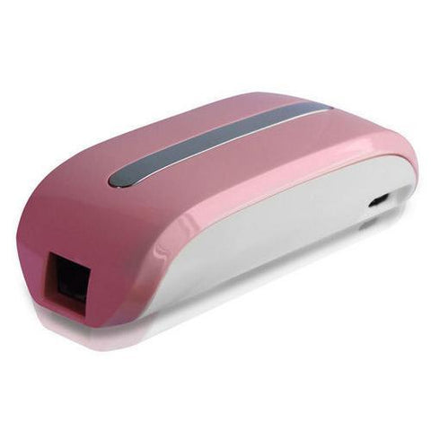 Universal 2-in-1 Power Bank and Wi-Fi Router Backup High Capacity External Battery 5,200mAh, USB 5V/1A Output, USB Charging Cable & 5 Charging Adapters (Pink)