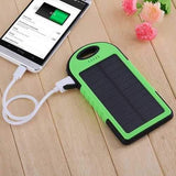 5000mAh External Solar Power Bank Battery Charger Dual USB With Charging Cable For Mobile Phone