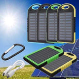 5000mAh External Solar Power Bank Battery Charger Dual USB With Charging Cable For Mobile Phone