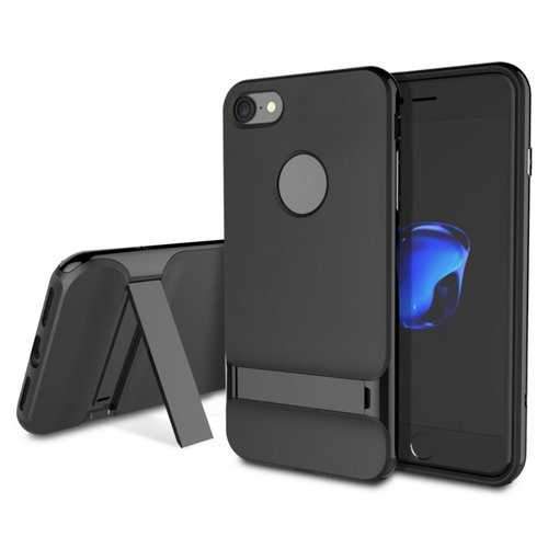 Rock Beveled Kickstand TPU PC Case For iPhone 7