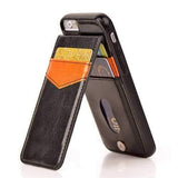 Card Holder PU Leather Shockproof Case For iPhone 7