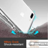 Shockproof Dustproof Soft Transparent Case With Dust Plug For iPhone 7 & 8