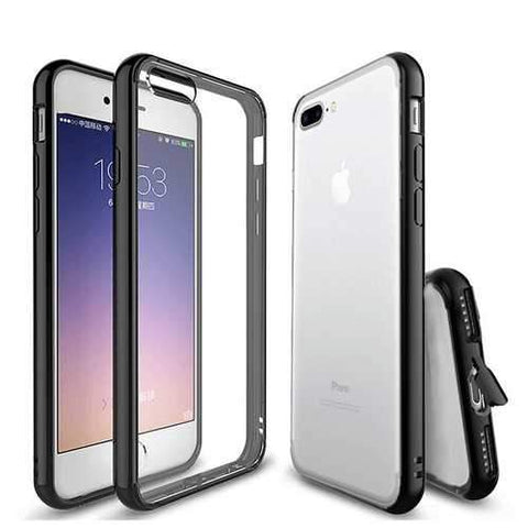 Shockproof Dustproof Soft Transparent Case With Dust Plug For iPhone 7 & 8