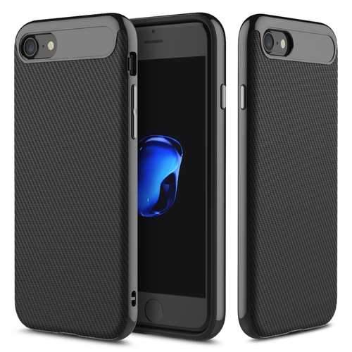 Rock Carbon Fiber Texture Hybrid TPU PC Case For iPhone 7