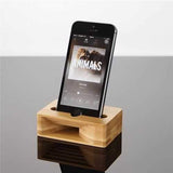 Universal Wooden Phone Stand Amplifier Mobile Bracket Lazy Holder for under 5.5-inch Smartphone