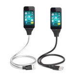 Flexible Micro USB Charger Sync Data Cable Holder Dock Stand For Mobile Phone