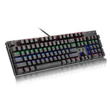 E-element Z88 104 Key NKRO USB Wired RGB Backlit Mechanical Gaming Keyboard Outemu Blue Switch