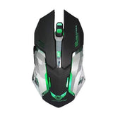 Zerodate 7 Colors 5 Buttons 2400DPI Rechargeable Wireless Backlight Ergonomics Optical Gaming Mouse