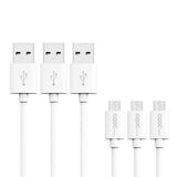 CRDC CB-D10 Micro USB Quick Charging Date Cable 3 Pack 4ft x 3 For Xiaomi 6 Samsung S7