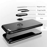 Bakeey 360 Adjustable Metal Ring Kickstand Magnetic Frosted Soft TPU Case for iPhone 7/8 4.7 Inch