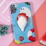 Bakeey Cartoon 3D Squishy Squeeze Slow Rising Polar Bear Seal Soft TPU Case for iPhone 7/8/7Plus