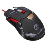 HXSJ H400 3200 DPI 6 Button USB Wired LED Variable Light Gaming Mouse