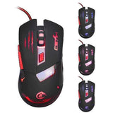 HXSJ H400 3200 DPI 6 Button USB Wired LED Variable Light Gaming Mouse