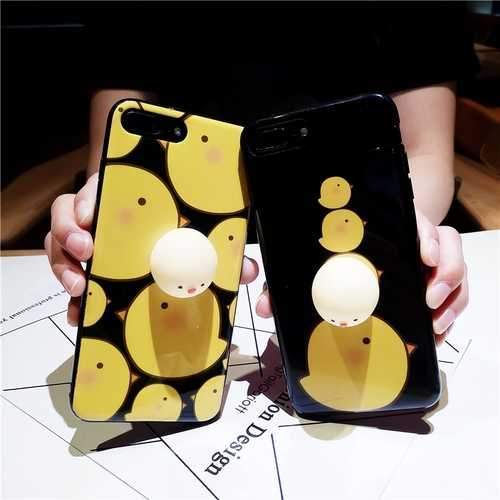 Bakeey Cartoon 3D Squishy Squeeze Lay Egg Yellow Chicken Soft TPU Case for iPhone 7&7Plus