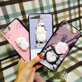 Bakeey Cartoon 3D Squishy Squeeze Slow Rising Soft Lazy Cat Claws PC Case for iPhone 7/8 7Plus/8Plu