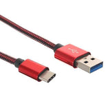 2.1A Nylon Braided Type-C USB Fast Charging Data Cable 6.66ft/2m For Samsung S8 Letv Xiaomi6 mi5 mi6