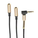 Universal 3.5mm Jack 1 To 2 Dual Earphone Headphone Splitter Standard Audio Cable