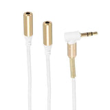 Universal 3.5mm Jack 1 To 2 Dual Earphone Headphone Splitter Standard Audio Cable