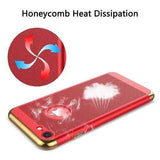 3 in 1 Double Dip Mesh Dissipating Heat Plating PC Case for iPhone 7