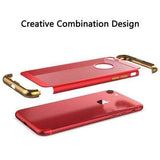 3 in 1 Double Dip Mesh Dissipating Heat Plating PC Case for iPhone 7