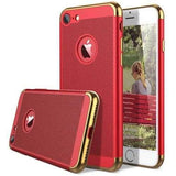 3 in 1 Double Dip Mesh Dissipating Heat Plating PC Case for iPhone 7