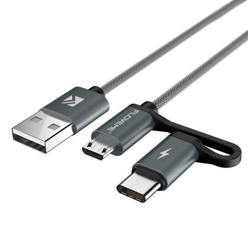 FLOVEME QC 3.0 Fast Charging Micro USB Type C Data Cable 80cm for Samsung S8 S7 Huawei P10 Oneplus 5