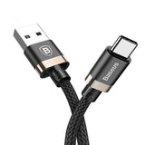 Baseus 3A USB3.0 Type C Braided Fast Charging Data Cable 1m For Oneplus 6 Xiaomi Mi8 Mix 2s S9+