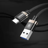 Baseus 3A USB3.0 Type C Braided Fast Charging Data Cable 1m For Oneplus 6 Xiaomi Mi8 Mix 2s S9+