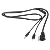 Car Media-in Audio Interface Music AUX Charging Cable Adapter 1M for Benz