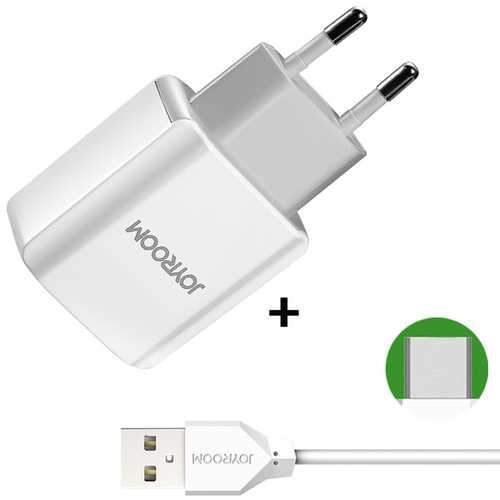 JOYROOM CA-28 2A 2Ports EU Plug Travel Charger With Type-C Cable For iphone 8 Samsung S8