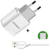 JOYROOM CA-28 2A 2Ports EU Plug Travel Charger With Type-C Cable For iphone 8 Samsung S8