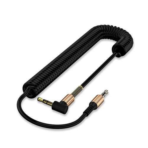 FLOVEME 3.5mm Jack Male to Male 90 Degree Right Angle Round Audio AUX Cable For iphoneX 8 Samsung S8