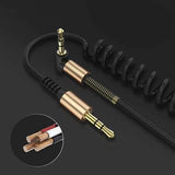 FLOVEME 3.5mm Jack Male to Male 90 Degree Right Angle Round Audio AUX Cable For iphoneX 8 Samsung S8