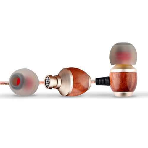 M300 Wooden HiFi Deep Base In-Ear Wired Control Earphone Headphone with Built-in Mic