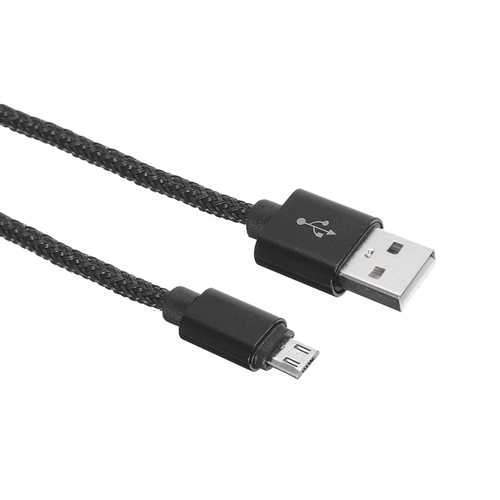 Nylon Braided 25cm 2A Micro USB V8 Charging Cable for Mobile Phone