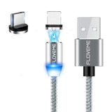 FLOVEME Micro USB LED Magnetic Braided Fast Charging Cable 1m For Redmi Note 4 4X S7 Edge S6