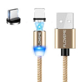 FLOVEME Micro USB LED Magnetic Braided Fast Charging Cable 1m For Redmi Note 4 4X S7 Edge S6