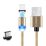 FLOVEME 2A Type C LED Magnetic Braided Fast Charging Phone Data Cable 1m For Oneplus 5t Xiaomi 6 Mi A1 S9 S9+