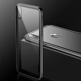 Bakeey Tempered Glass Back Cover TPU Frame Protective Case for iPhone X/7/7 Plus/8/8 Plus