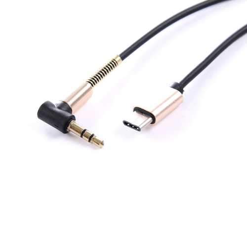 Bakeey Type C To 3.5mm Jack  90 Degree Right Angle Round Audio AUX Cable For Mobile Phone MP3 Tablet