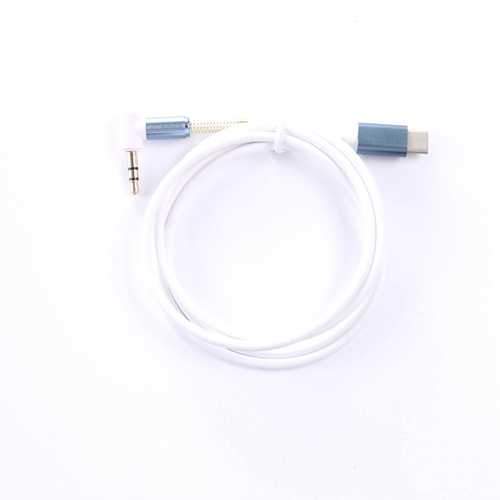 Bakeey Type C To 3.5mm Jack  90 Degree Right Angle Round Audio AUX Cable For Mobile Phone MP3 Tablet