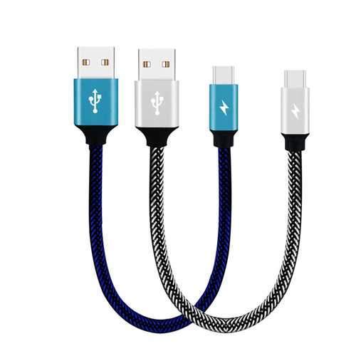 Bakeey 3A Type C Braided Fast Charging Cable 28cm For Oneplus 5t Xiaomi 6 Mi A1 Mix 2 S8 Note 8