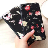 FLOVEME 3D Relief Printing Flower Soft TPU Case for iPhone 7/8 7Plus/8Plus