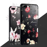 FLOVEME 3D Relief Printing Flower Soft TPU Case for iPhone 7/8 7Plus/8Plus